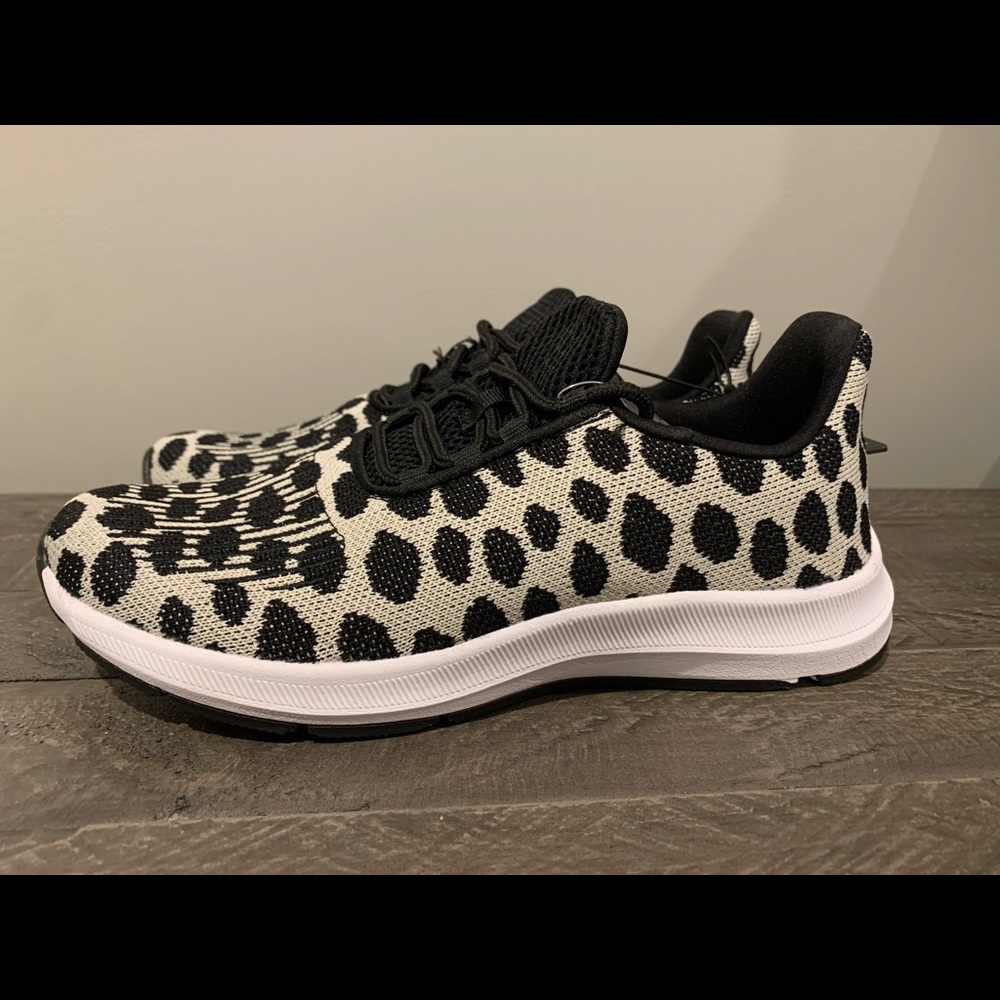 Adidas style cheetah print running shoe